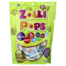 Zollipops, The Clean Teeth Pops, Caramel Green Apple, Approx. 23-25 Pops, 5.2 oz