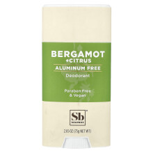 Soapbox, Deodorant bez Aluminium, Bergamot + Cytryna, 2,65 oz (75 g)