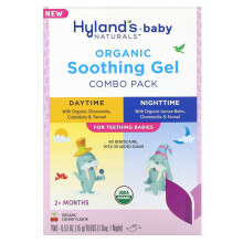 Hyland's Naturals, Bebê, Gel Calmante Orgânico, Combo Pack Dia e Noite, 2+ Meses, Mirtilo Orgânico, 2 Tubos, 0.53 oz (15 g) Cada