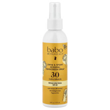 Babo Botanicals, Nadar y Deporte, Spray de Protector Solar Mineral, SPF 30, 6 onzas fl (177 ml)