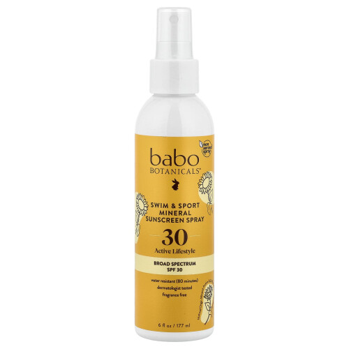 Babo Botanicals, Ντρίμ & Σπορτ, Υγρό Προστασίας από τον Ήλιο, SPF 30, 6 fl oz (177 ml)