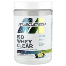 MuscleTech, ISO Whey Clear, Proteína Isolada Ultra-Pura, Toronja Berry Blizzard, 1.11 lbs (503 g)