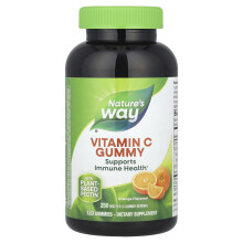 Nature's Way, Vitamiini C Gummies, Oranssi, 250 mg, 120 Gummies