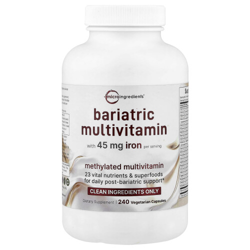 Micro Ingredients, Βαριατρική Πολυβιταμίνη, 240 Βεγανικά Φιαλίδια