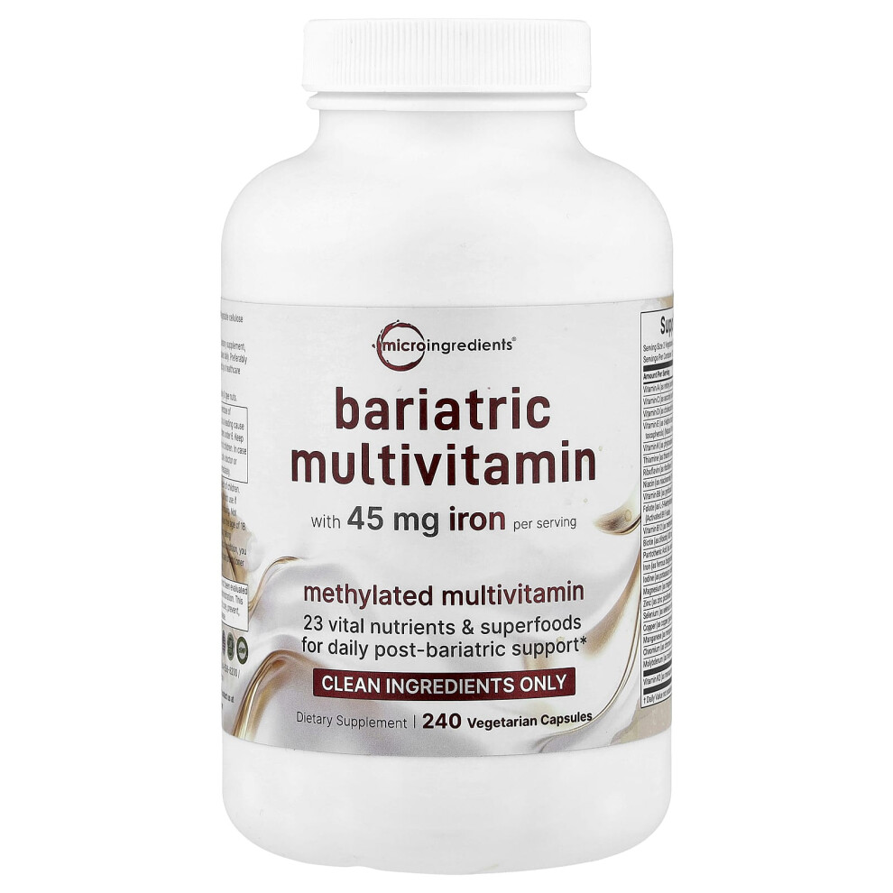 Micro Ingredients , Bariatric Multivitamin, 240 Vegetarian Capsules