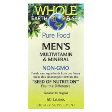 Natural Factors, Whole Earth & Sea, Mannenmultivitamine & Mineral, 60 Tabletten