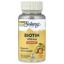 Solaray, Biotin-Lozengen, Natürliche Orange, 1.000 mcg, 100 Lozengen