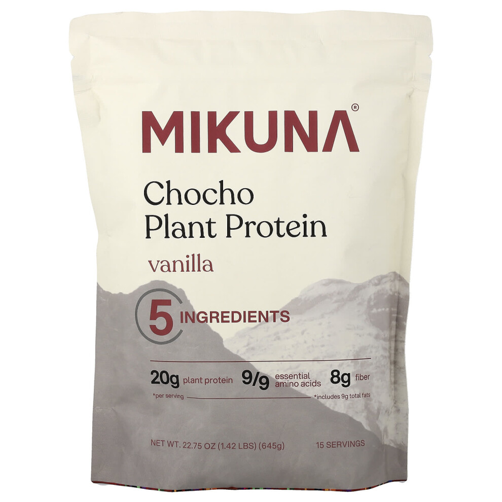 Mikuna , Chocho Plant Protein Powder, Vanilla, 1.42 Lbs (645 G)