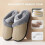 Damtofflor med fuzzy-material och fleecefoder, 3