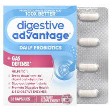 Schiff, Avvantaggio Digestivo, Probiotici Giornalieri + Difesa Gas, 32 Capsule