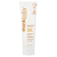 Thinkbaby, Clear Zinc 20% Solbrænding, SPF 30, Usmagt, 3 fl oz (89 ml)