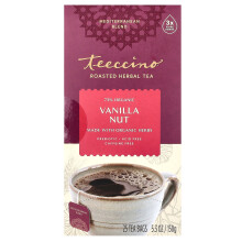 Teeccino, Té Herbáceo Asado, Nuez de Vanila, Libre de Café, 25 Bolsas de Té, 5.3 oz (150 g)