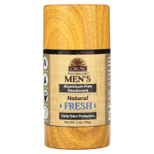 Okay Pure Naturals, Mannen's Aluminiumvrije Desodorant, Natuurlijk Fris, 3 oz (85 g)