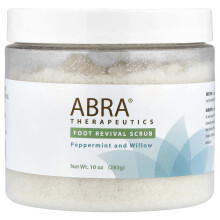 Abra Therapeutics, Escova de Revitalização do Pé, Pimenta e Salgueiro, 12 oz (340 g)