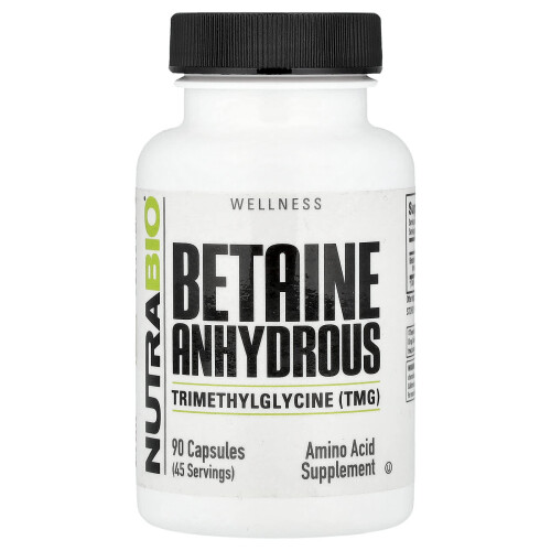 NutraBio, Betaine Anhydrous, 90 Capsules