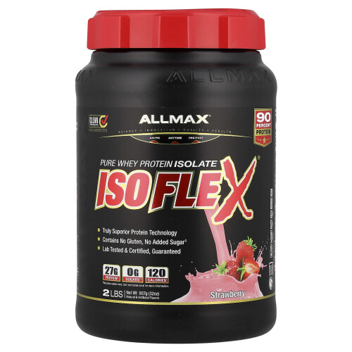 ALLMAX, Isoflex, 100% Πραγματική Γαλακτοκομικά Προστιθέμενα, Στρωνγερί, 2 lbs (907 g)