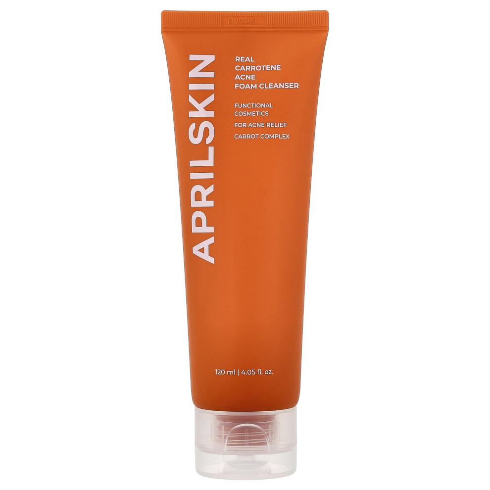 April Skin , Real Carrotene Acne Foam Cleanser, 4.05 Fl Oz (120 Ml)
