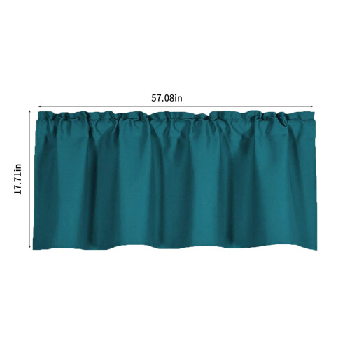 Cortina de varão blackout 57x18 polegadas, poliéster, bolso para varão de 3 polegadas, bloqueia a luz, lavável à máquina, compatível com 2
