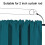 Cortina de varão blackout 57x18 polegadas, poliéster, bolso para varão de 3 polegadas, bloqueia a luz, lavável à máquina, compatível com 5