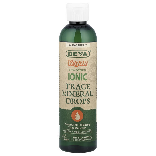 Deva, Vegan Low Sodium Ionic Trace Mineral Drops, 8 fl oz (237 ml)