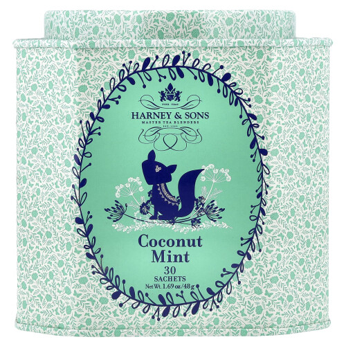 Harney & Sons, Menta de Coco, 30 Sachets, 1.69 oz (48 g)