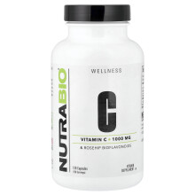 NutraBio, Vitamiini C & Rosmarin Bioflavonoidit, 120 kapseli