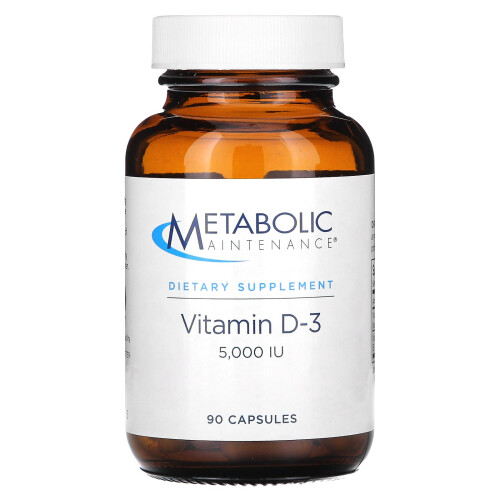 Metabolic Maintenance, Witamina D-3, 5,000 IU, 90 Capsules