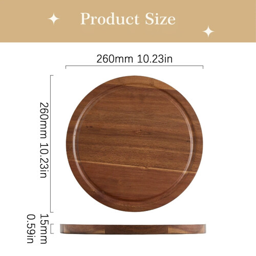 Bandeja de madera para pasteles de 26 cm 2