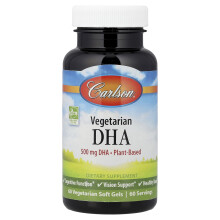 Carlson, vegetarische DHA, 500 mg, 60 vegetarische Weichgelenke