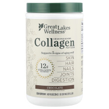 Great Lakes Wellness, Schnell lösende Kollagenpeptide, Tagesgesundheit, Schokolade, 10 oz (283 g)