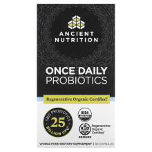 Ancient Nutrition, Probióticos Diários Únicos, 25 Bilhões CFU, 30 Cápsulas