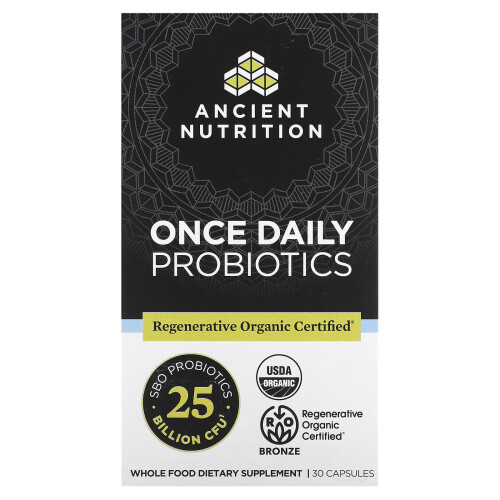 Ancient Nutrition, Probiotyki Codziennie, 25 Billion CFU, 30 Capsules