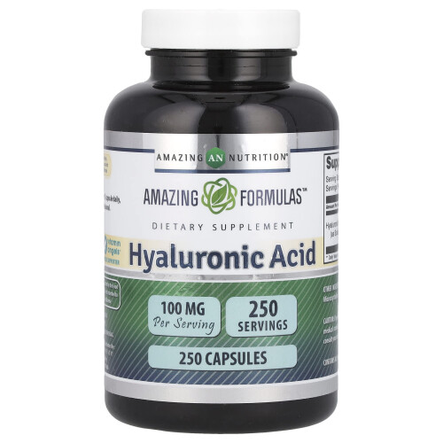 Amazing Nutrition, Ακίδιο του Υαλουρονικού Οξέος, 100 mg, 250 Καψούλια