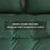 Hunter Green Duvet Cover Set Queen 3-Piece Microfiber 4