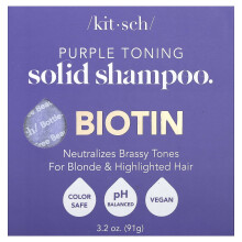 Kitsch, Paarse Toning Vaste Shampoo Bar, Biotine, Orangebloesem & Jasmin, 3,2 oz (91 g)