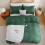 Hunter Green Duvet Cover Set Queen 3-Piece Microfiber 7