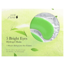 100% PURE, Helle Augen, Hydrogel-Augen-Masken, 5 Masken, 0.28 oz (8 g) Jeder