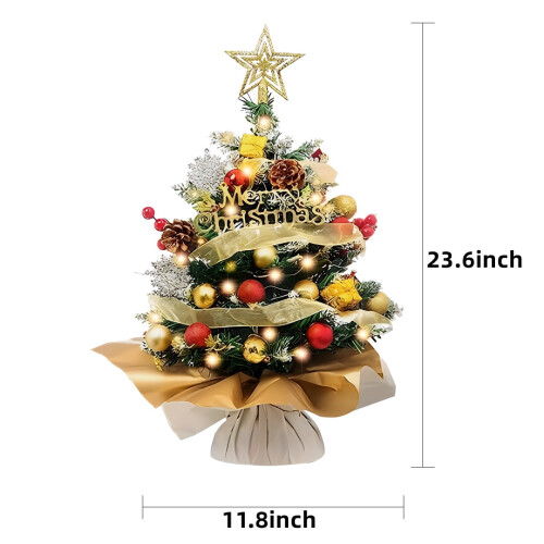 Tabletop Christmas Tree with Lights 2ft 2