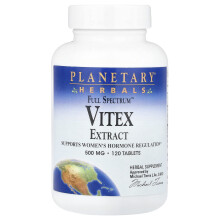 Planetary Herbals, Tervező Gyógynövények, Full Spektrum Vitex Extraktum, 500 mg, 120 Tabletta