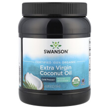 Swanson, Hiteles 100% Szerves Extra Virgin Kókuszolaj, 3 font 6 oz (1,53 kg)