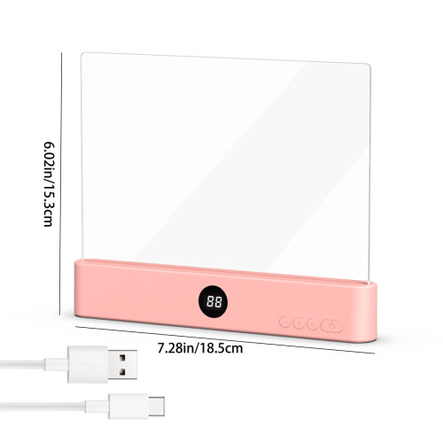 Lampe de lecture LED transparente avec commande tactile et port USB 1