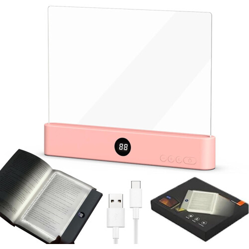 Lampe de lecture LED transparente avec commande tactile et port USB 2