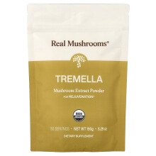 Real Mushrooms, Tremella, Økologisk Svampekstrakt Powder, 5,29 oz (150 g)