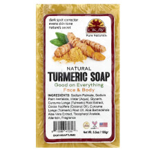 Okay Pure Naturals, Natuurlijke Turmeric Bar zeep, Gezicht & Lichaam, 5,5 oz (155 g)