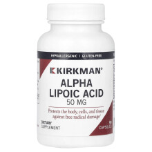 Kirkman Labs, Alfa-Lipoïnezuur, 50 mg, 90 Capsules