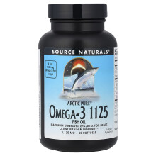 Source Naturals, Arctic Pure, Omega-3 Fish Oil, 1,125 mg, 60 Softgels