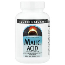 Source Naturals, Malic Syre, 60 Tabletter