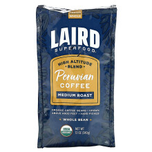 Laird Superfood, Peruánsky Káva, Intakté Zrno, Stredná Pára, 12 oz (340 g)