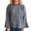 Women's Dark Grey Long Sleeve Round Neck Pullover 3