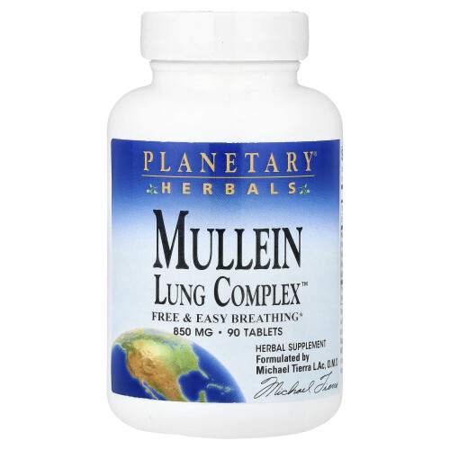 Planetary Herbals, Mullein, Lung Complex, 850 mg, 90 Tablets (425 mg per Tablet)
